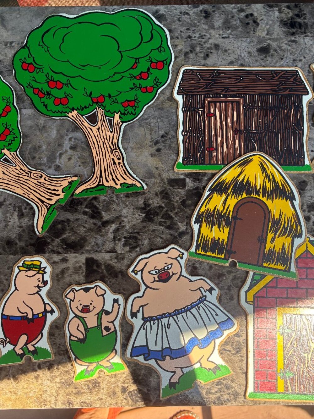 Vintage 3 Little Pigs STORY SET by Judy Dramatic Play